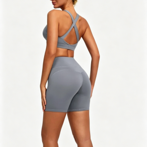 Stretchy, Soft Yoga Shorts and Bra Set