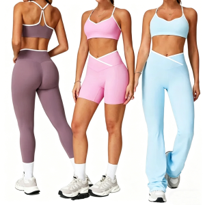 Women's High-Waisted Athletic Set: Stretchy Fitness & Yoga Wear